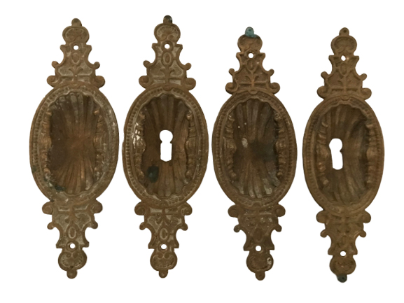 Antike Schiebetürmuschel - Schiebetür - Schiebetürgriff - Türbeschlag